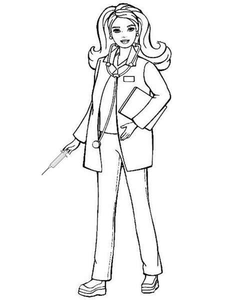 Раскраска. Барби