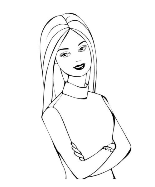 Кукла Барби принцесса раскраска