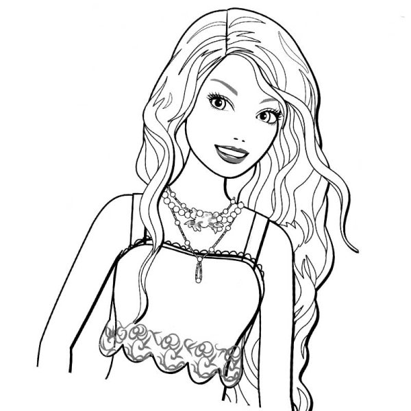 Раскраска. Барби
