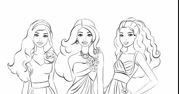 Кукла Барби для срисовки