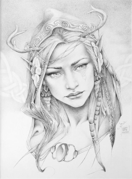 Зарисовки фэнтези карандашом