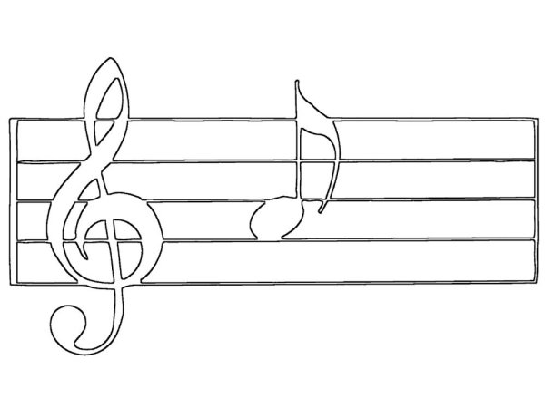 Нотный стан раскраска для детей