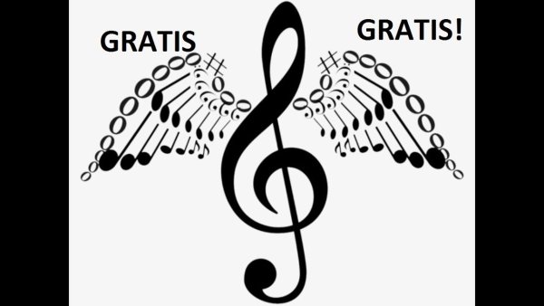 Скрипичный ключ из нот