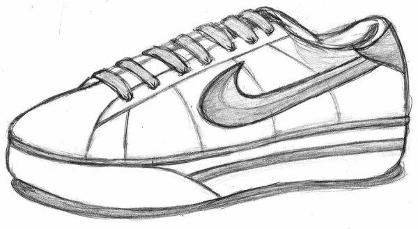 Кроссовки найк карандашом