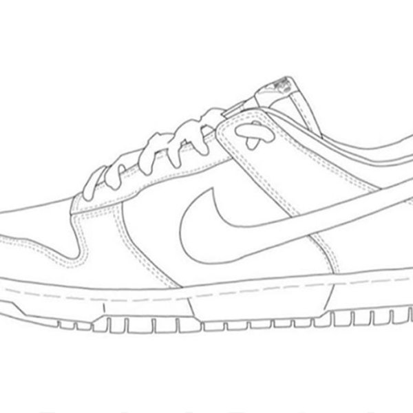 Рисунок кроссовок найк