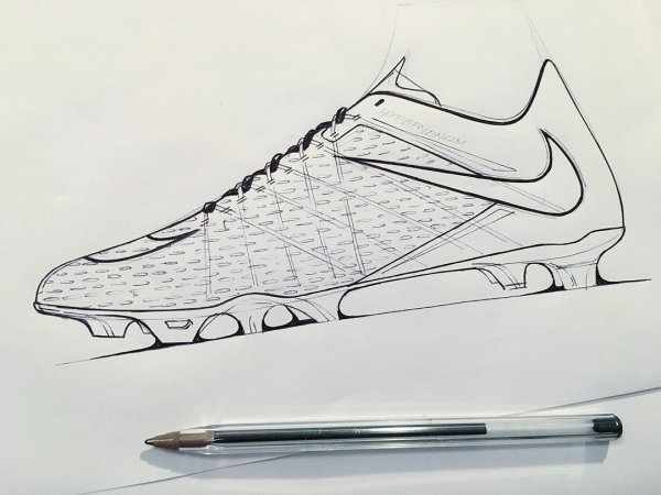 Бутсы найк нарисовать