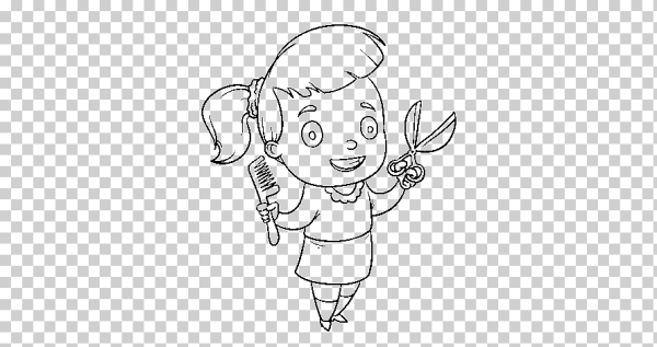 Раскраска парикмахер для детей