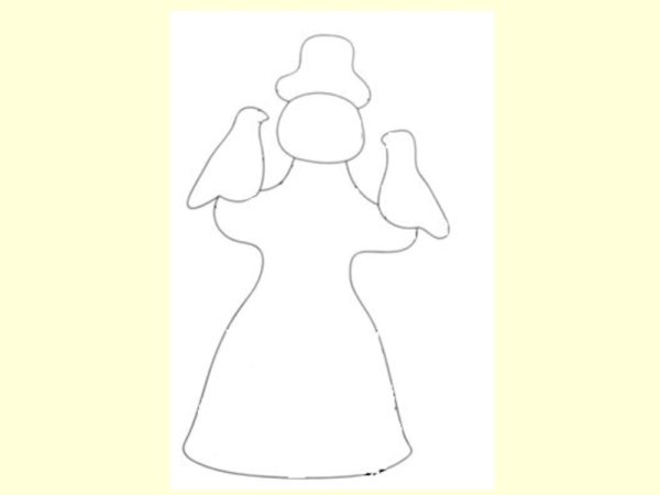 Каргопольская игрушка Барыня рисунок