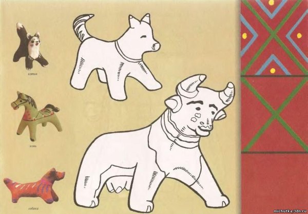 Раскраска Каргопольская игрушка Каргопольская игрушка