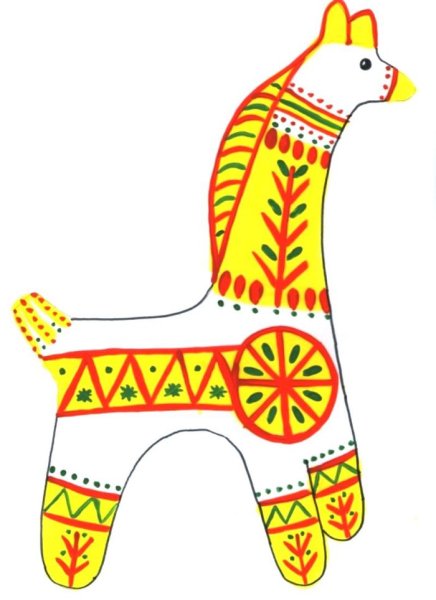 Шаблон филимоновской игрушки для росписи