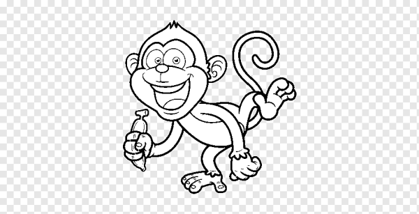 Обезьяна набросок