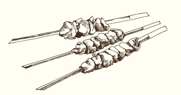 Шашлык карандашом