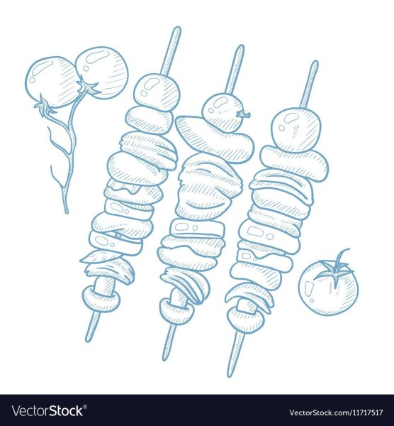 Шашлык нарисованный