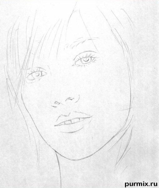 Портрет мамы цветными карандашами для детей