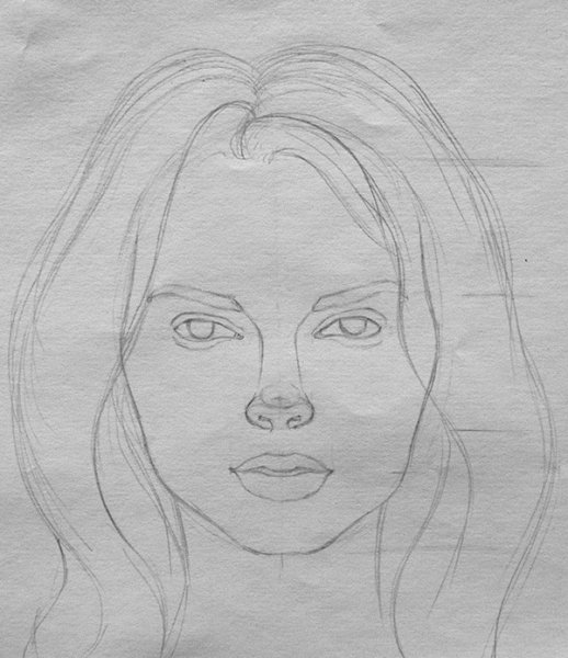 Портрет мамы карандашом для срисовки