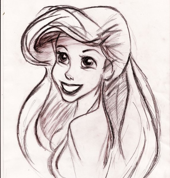 Скетчи персонажей Дисней Ариэль