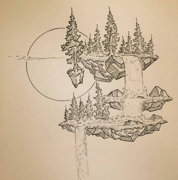 Волшебный лес эскизы