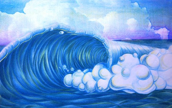 Правополушарное рисование водопад