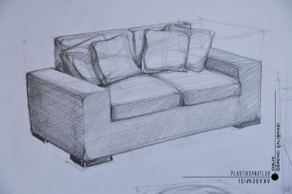 Диван зарисовка