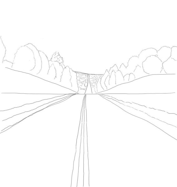 Линейная перспектива пейзаж