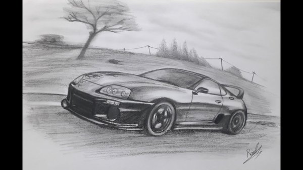 Toyota Supra скетч