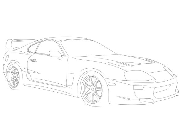 Раскраска Toyota Supra a80