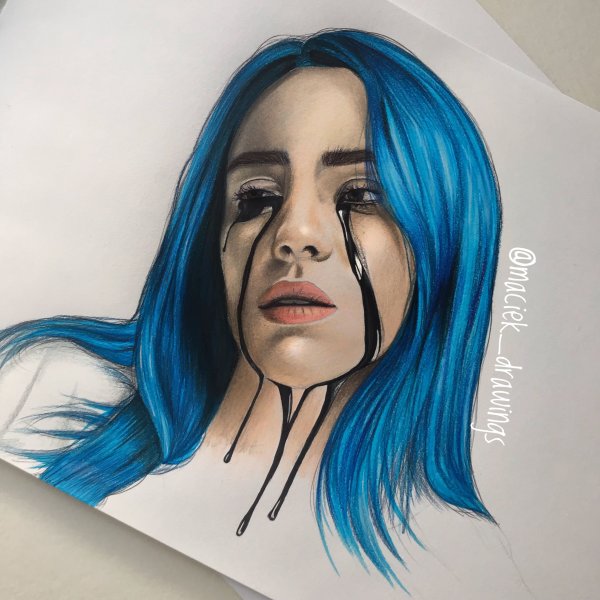 Портреты маркерами Билли Айлиш