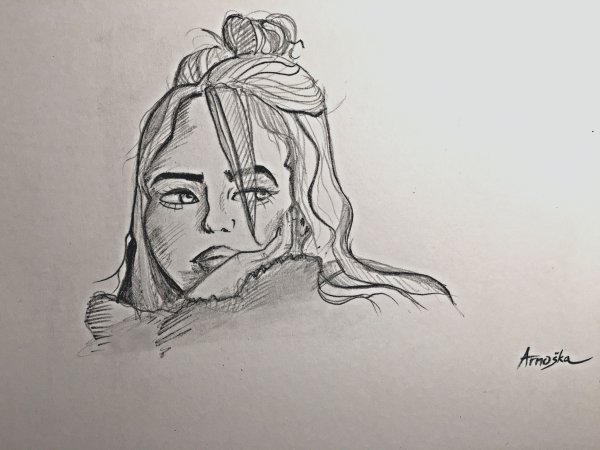 Билли Айлиш рисунок легкий