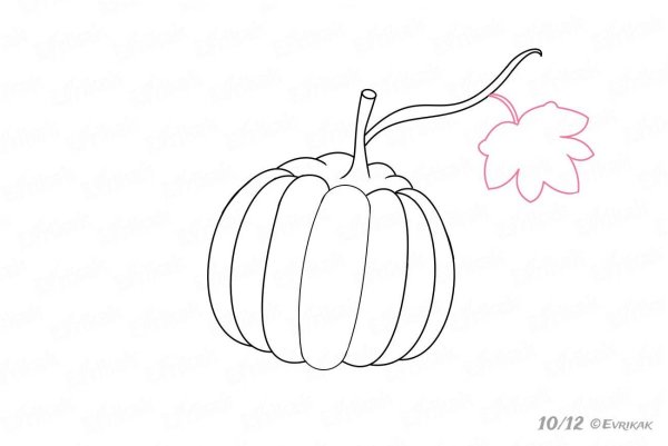 Тыква раскраска для детей