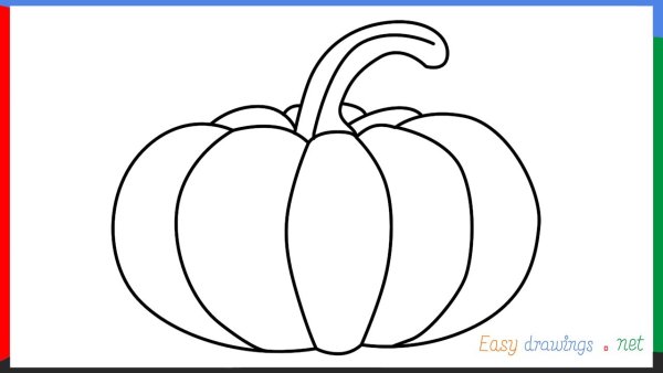 Тыква раскраска для малышей