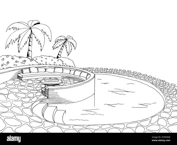 Бассейн карандашом