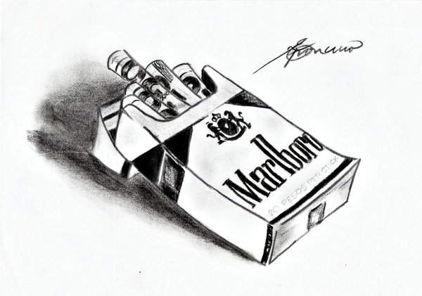 Пачка Мальборо рисунок