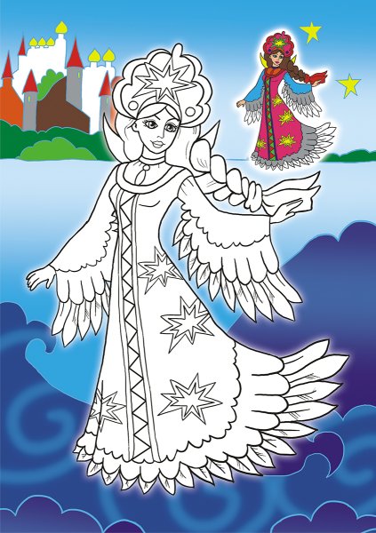 Царевна лебедь раскраска для детей