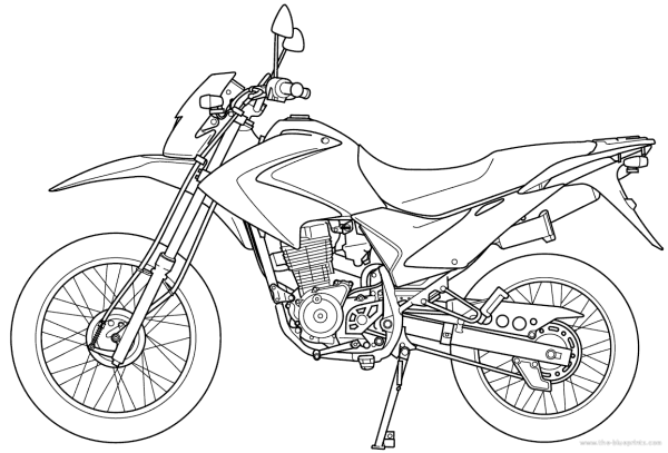 Питбайк раскраска ТТР 125