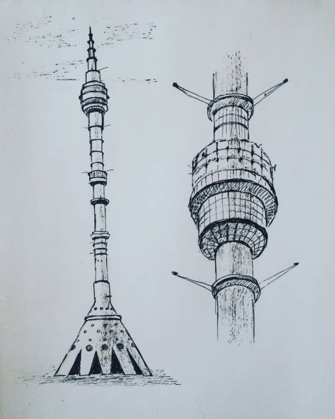 Останкинская башня вектор