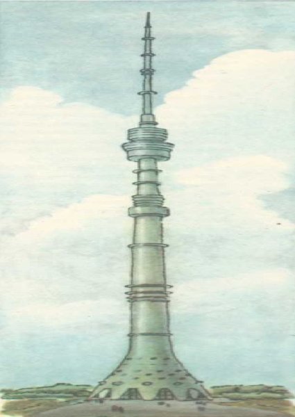 Телебашня Останкино рисунок