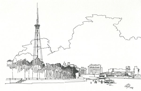 Останкинская башня вектор