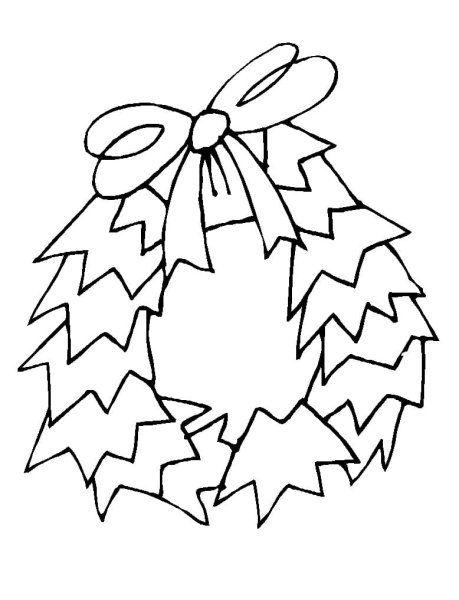 Раскраски новогодние венки