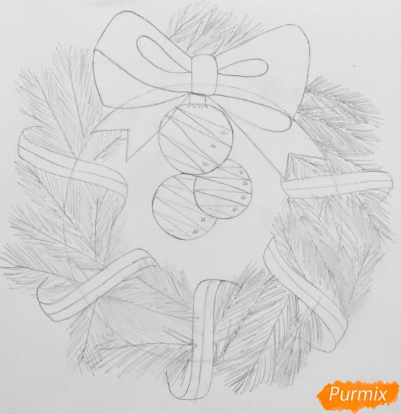 Новогодние венки раскраски красивые