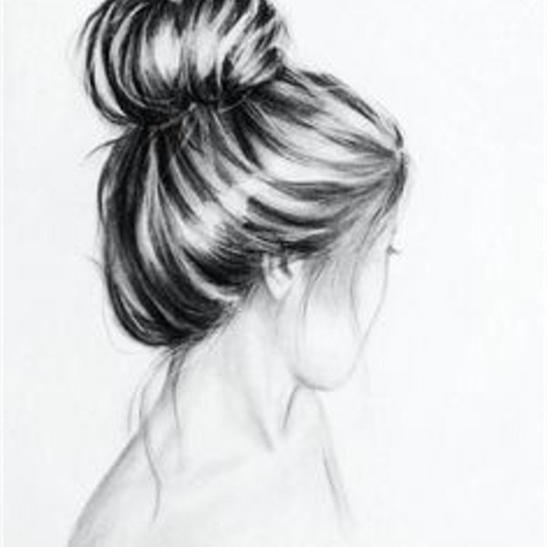 Девушка со спины рисунок