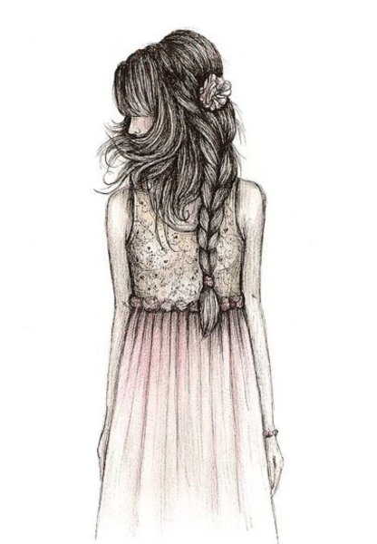 Рисунок девушки карандашом