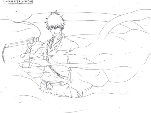 Разукрашки аниме Блич Ичиго