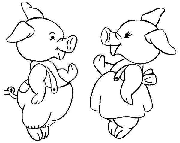 Три поросенка волкрасакраска