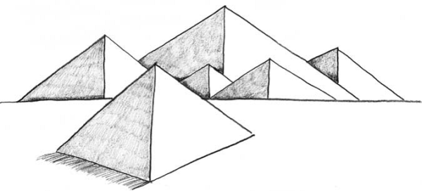 Египет пирамида Хеопса набросок