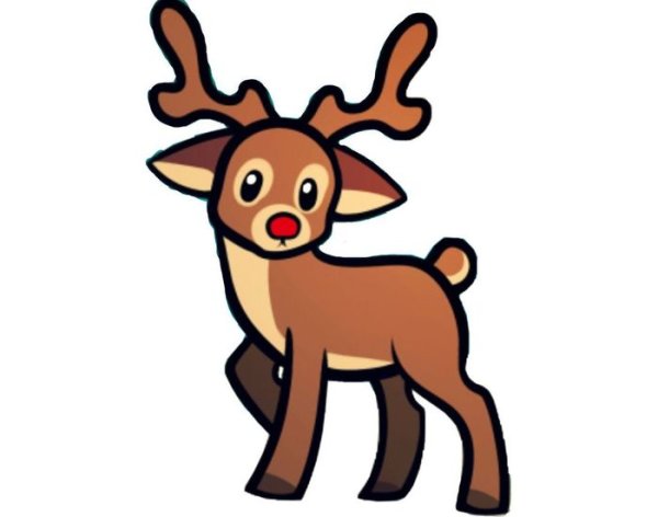 Новогодний олень для срисовки