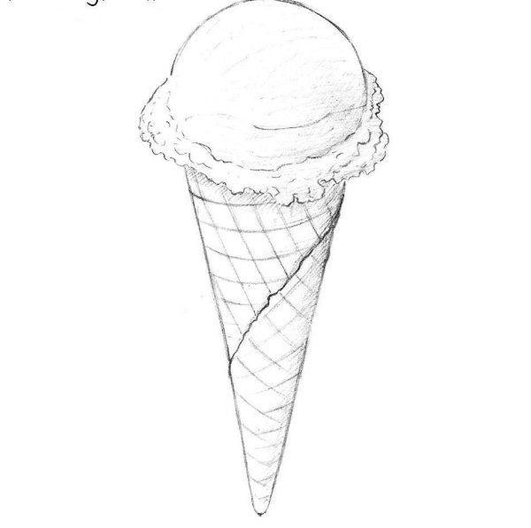 Мороженое для срисовки карандашом