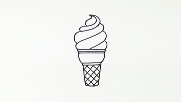 Нарисовать мороженое карандашом