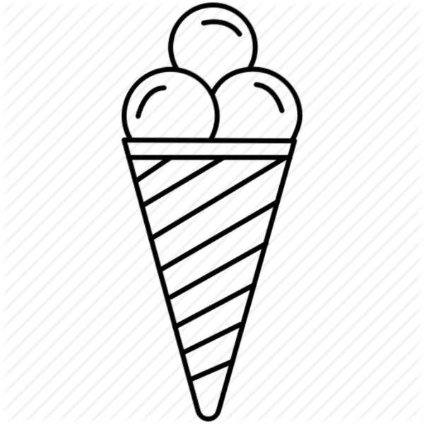Раскраска мороженое в стаканчике