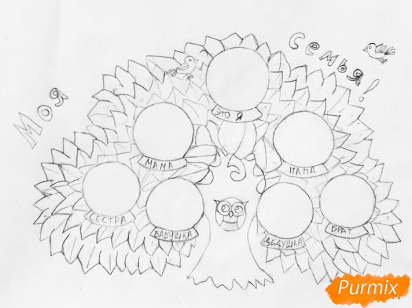 Родословное дерево раскраска