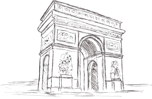 Триумфальная арка Париж скетч